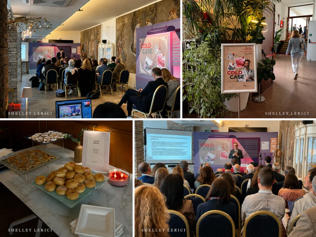 Nell'immagine, alcune foto tratte da un evento aziendale organizzato presso l'Hotel Shelley e Delle Palme.
